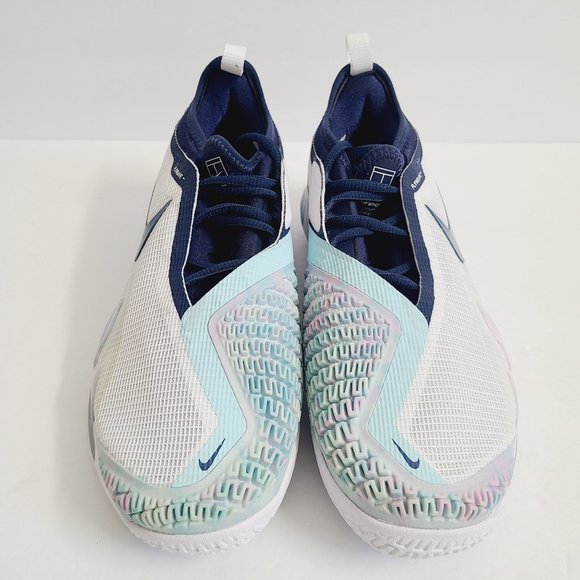 NEW Nike React Vapor NXT HC Tennis Shoes CV0724-102 Size 7 White Midnight Navy main image 5